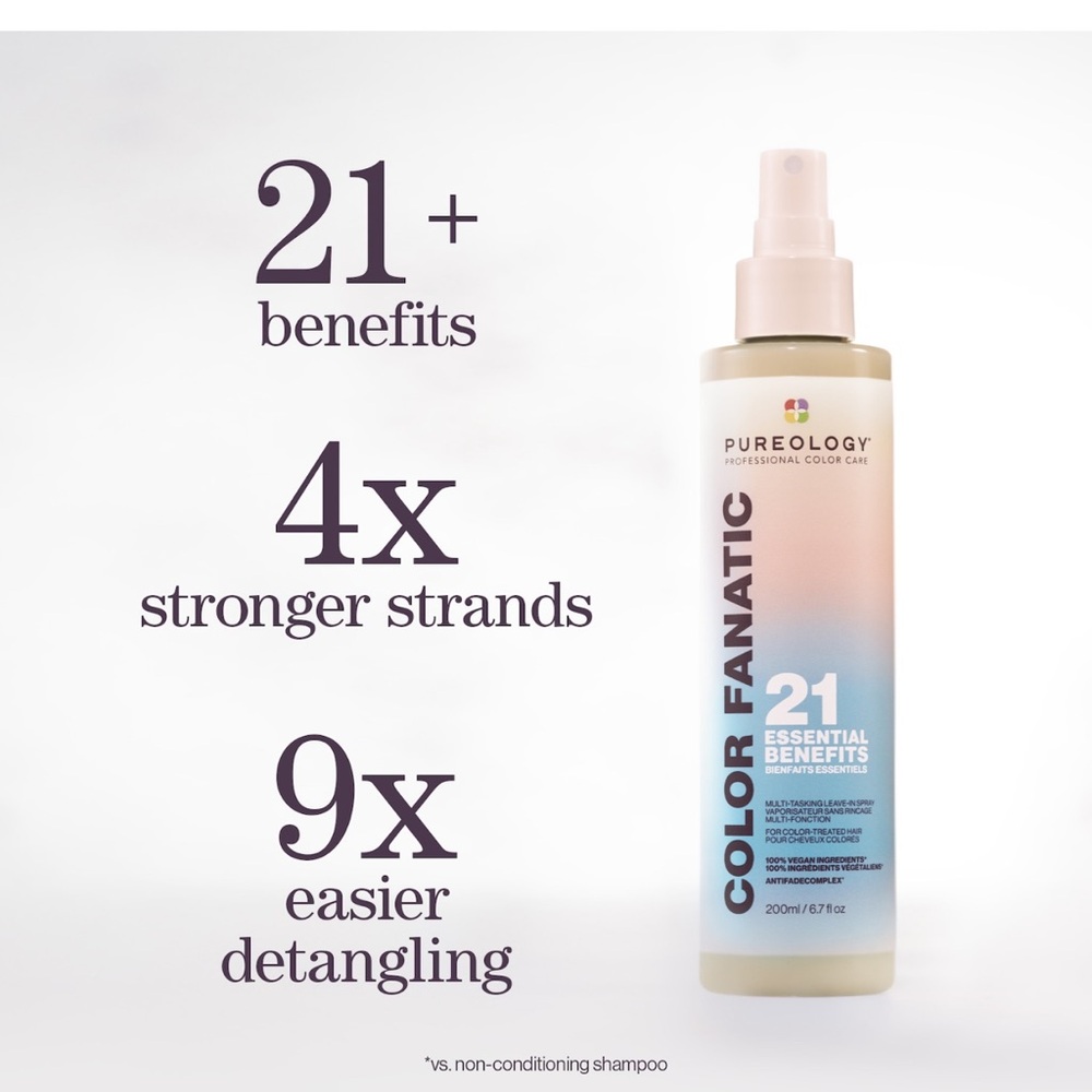 Pureology Color Fanatic 21 Essential Benefits leave-in conditioner 💯 vegan 400ml
